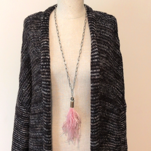 Belle Via Ostrich Feather Crystal Necklace - Picture 1 of 7